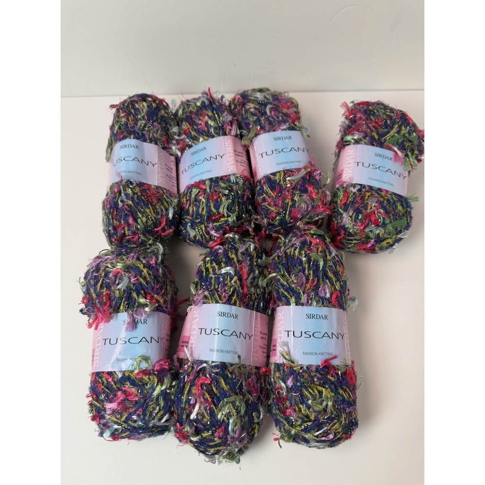 Sirdar Tuscany Fashion Knitting Yarn 50g Each Lot Of 7 Multicolor